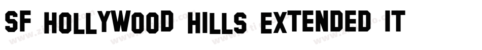 SF Hollywood Hills Extended Italic字体转换